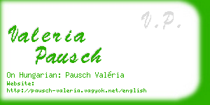 valeria pausch business card
