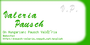 valeria pausch business card